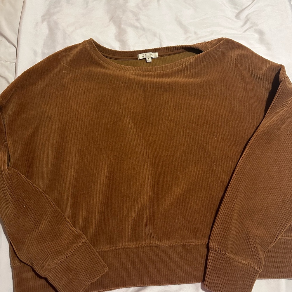 X Supply Brown Corduroy Sweater